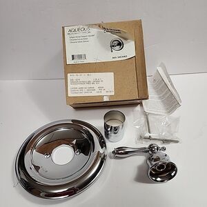 Aqueous Tub/ Shower Component Metal Teapot Handle, Chrome Escutcheon & Valve NEW
